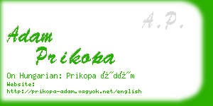 adam prikopa business card